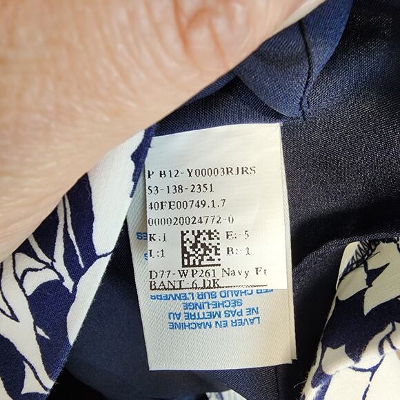 Boden Richmond Floral Pencil Skirt Size 8P Blue Stretch Cotton Office Teacher - Picture 8 of 9